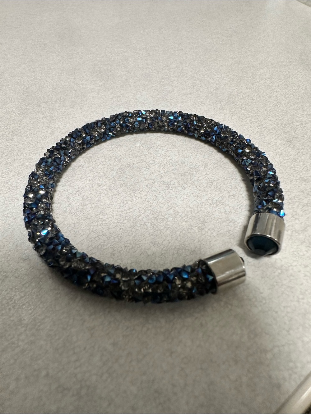 Sparkling Blue Crystal Cuff Bracelet - Women Jewelry